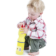 child touching dangerous item with lead in it
